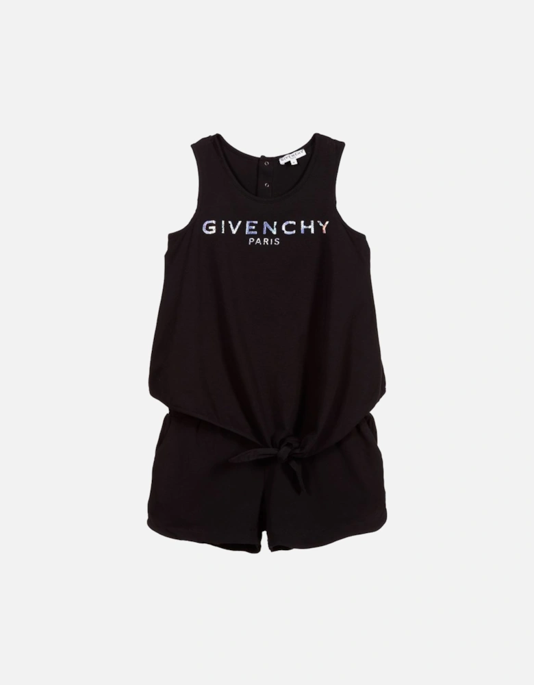 Girls Logo Dress Black