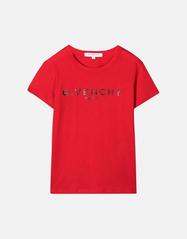 Kids Unisex Logo T-Shirt Red