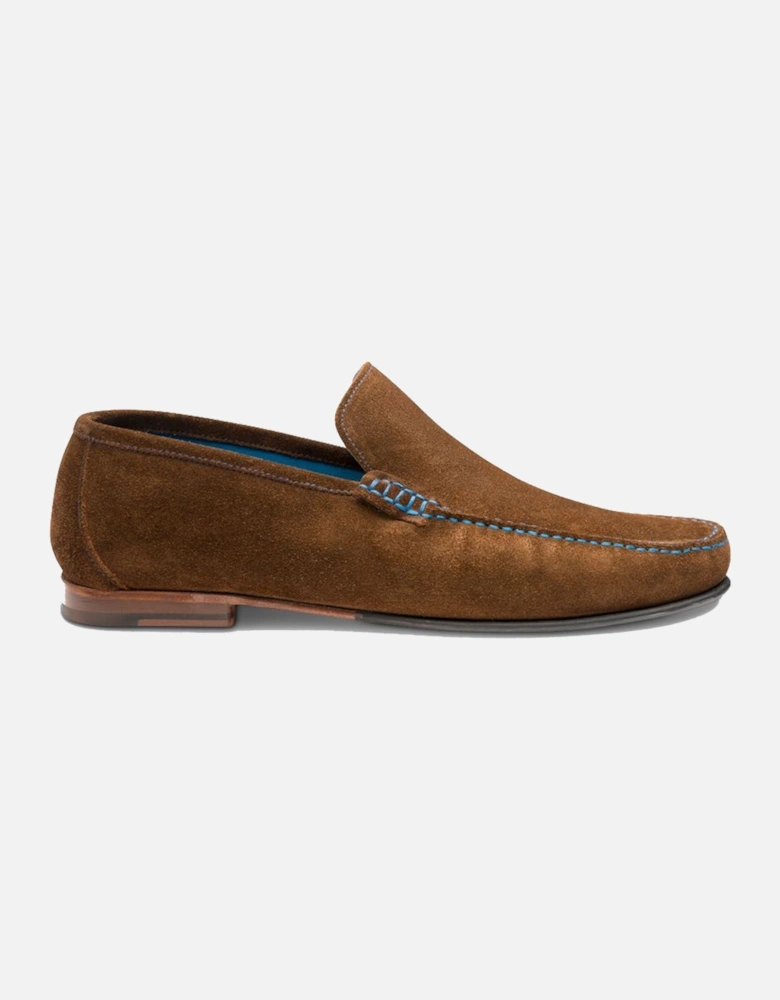 Nicholson Suede Moccasin Shoes Dark Brown
