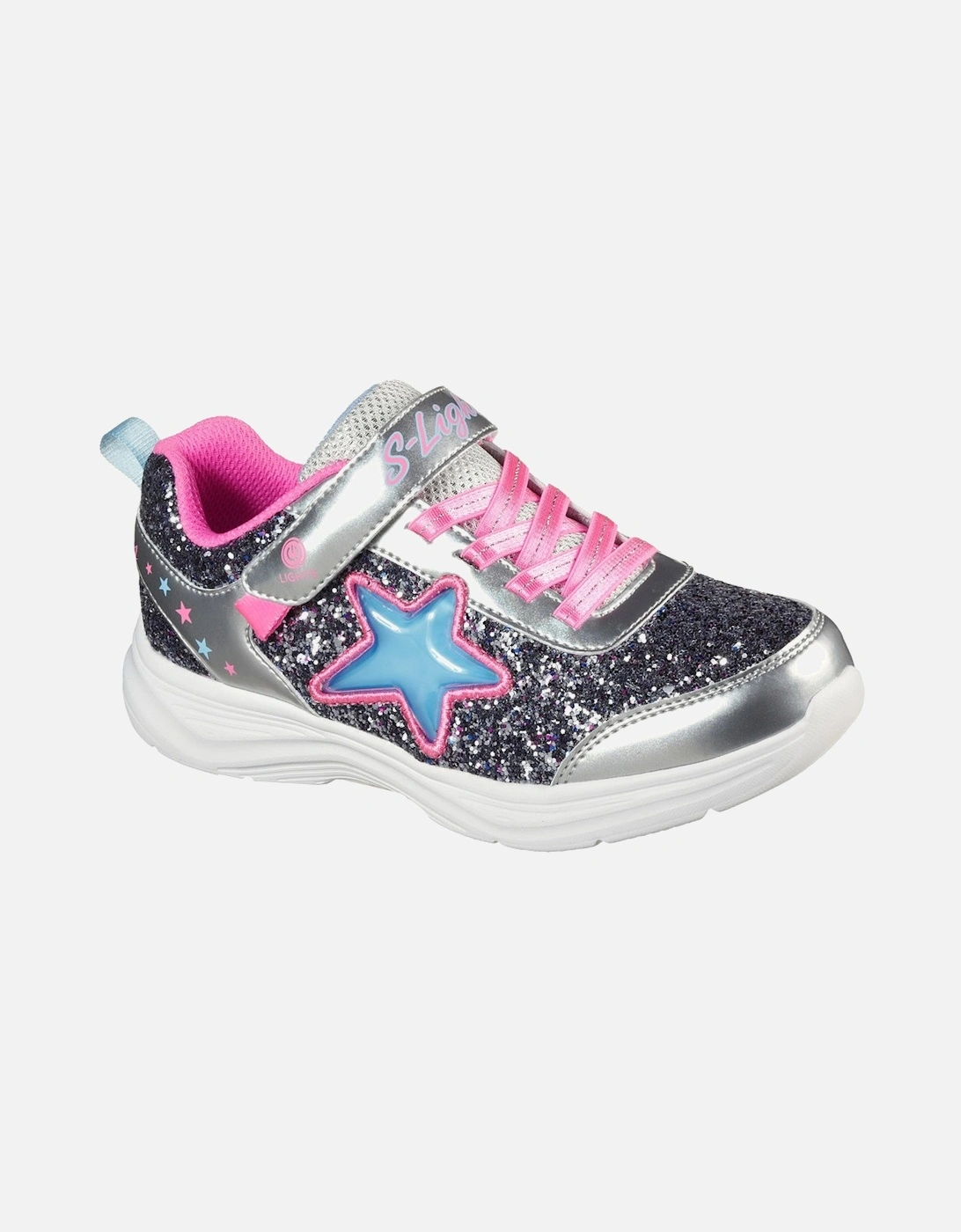 Girls S Lights Glimmer Kicks Starlet Shine Shoes, 2 of 1