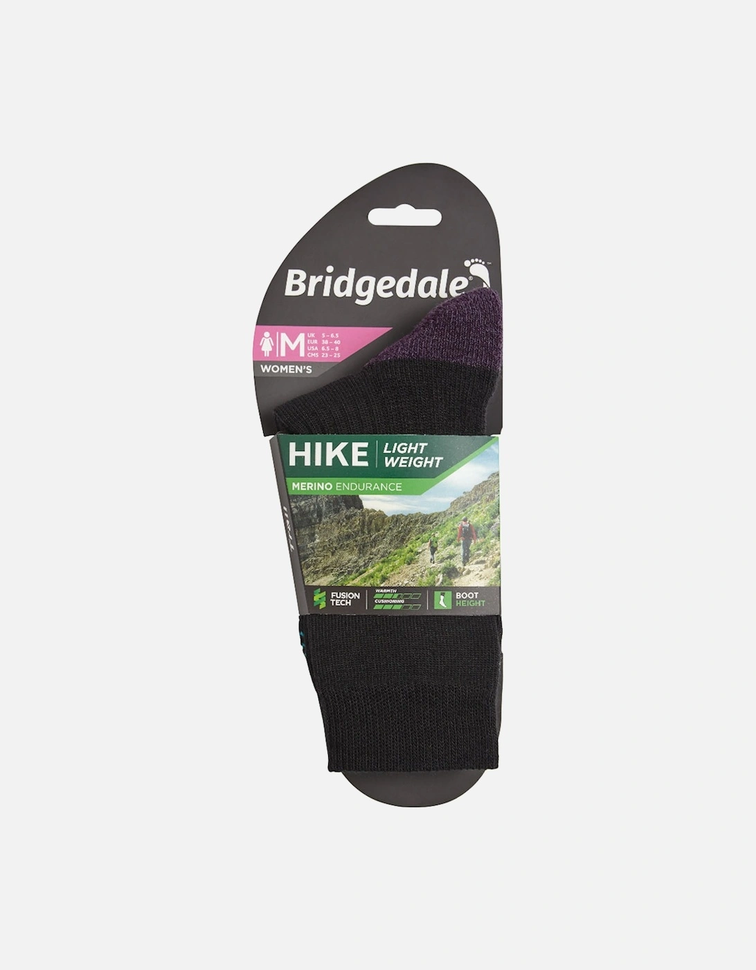 Womens Hike Light Merino Endurance Walking Socks