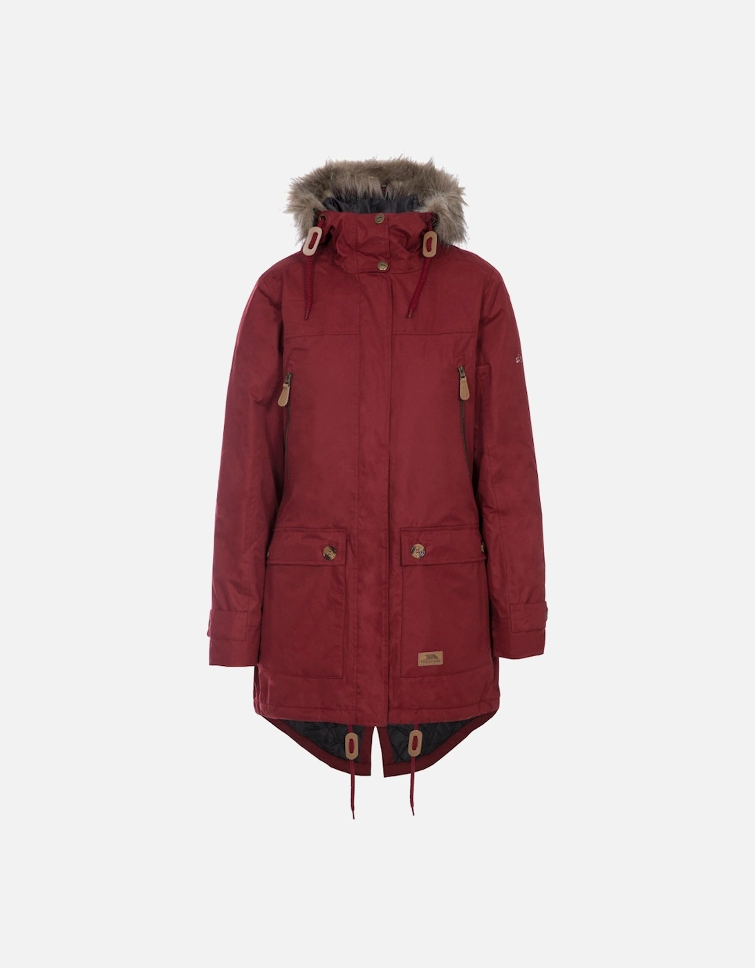 Womens Clea Jacket Waterproof Quilted Faux Fur Trim Winter Parka Coat, 2 of 1