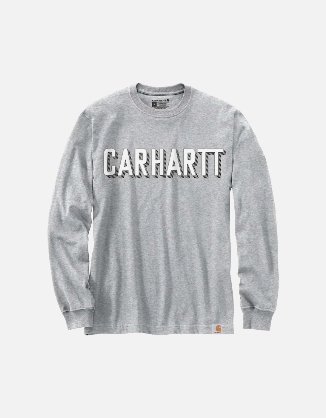 Carhartt Mens Workwear Logo Relaxed Fit Long Sleeve T Shirt, 2 of 1