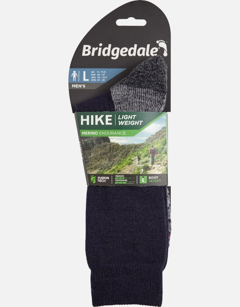 Mens Hike Light Merino Endurance Walking Socks