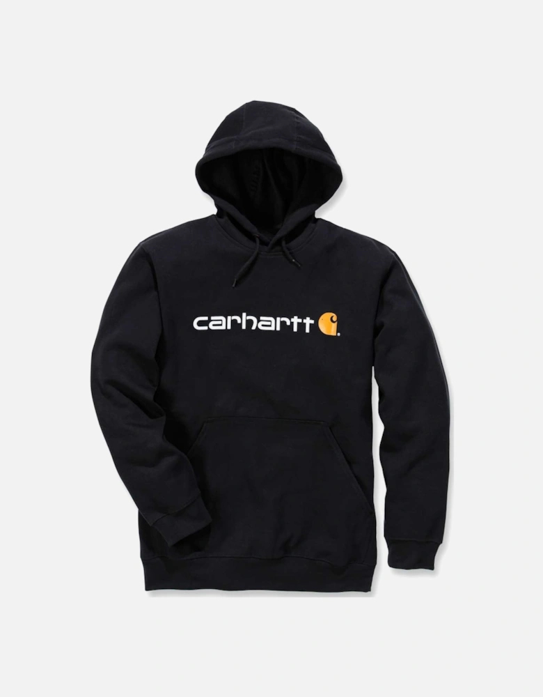 Carhartt Mens Stretchable Signature Logo Hooded Sweatshirt Top