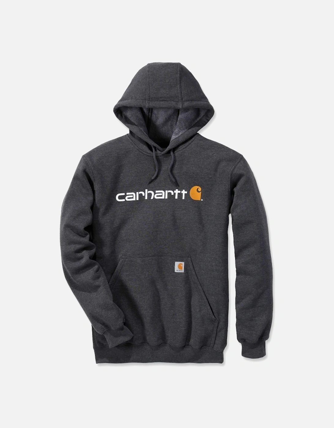 Carhartt Mens Stretchable Signature Logo Hooded Sweatshirt Top, 3 of 2
