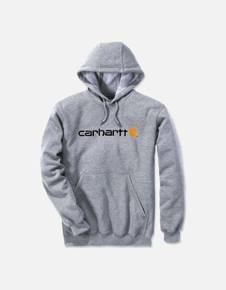 Carhartt Mens Stretchable Signature Logo Hooded Sweatshirt Top