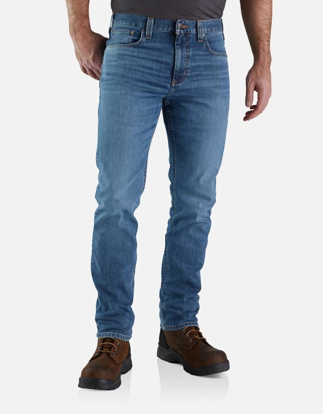 Carhartt Mens Rugged Flex Straight Slim Tapered Denim Jeans, 5 of 4