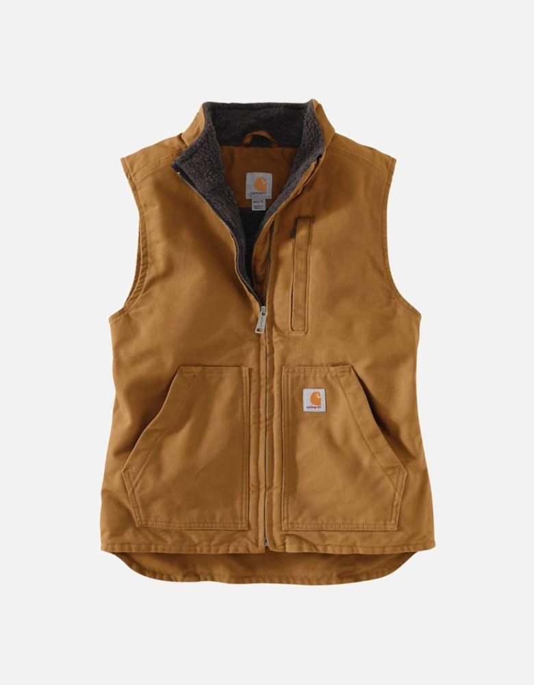 Carhartt Womens Sherpa Lined Mock Neck Soft Duck Vest