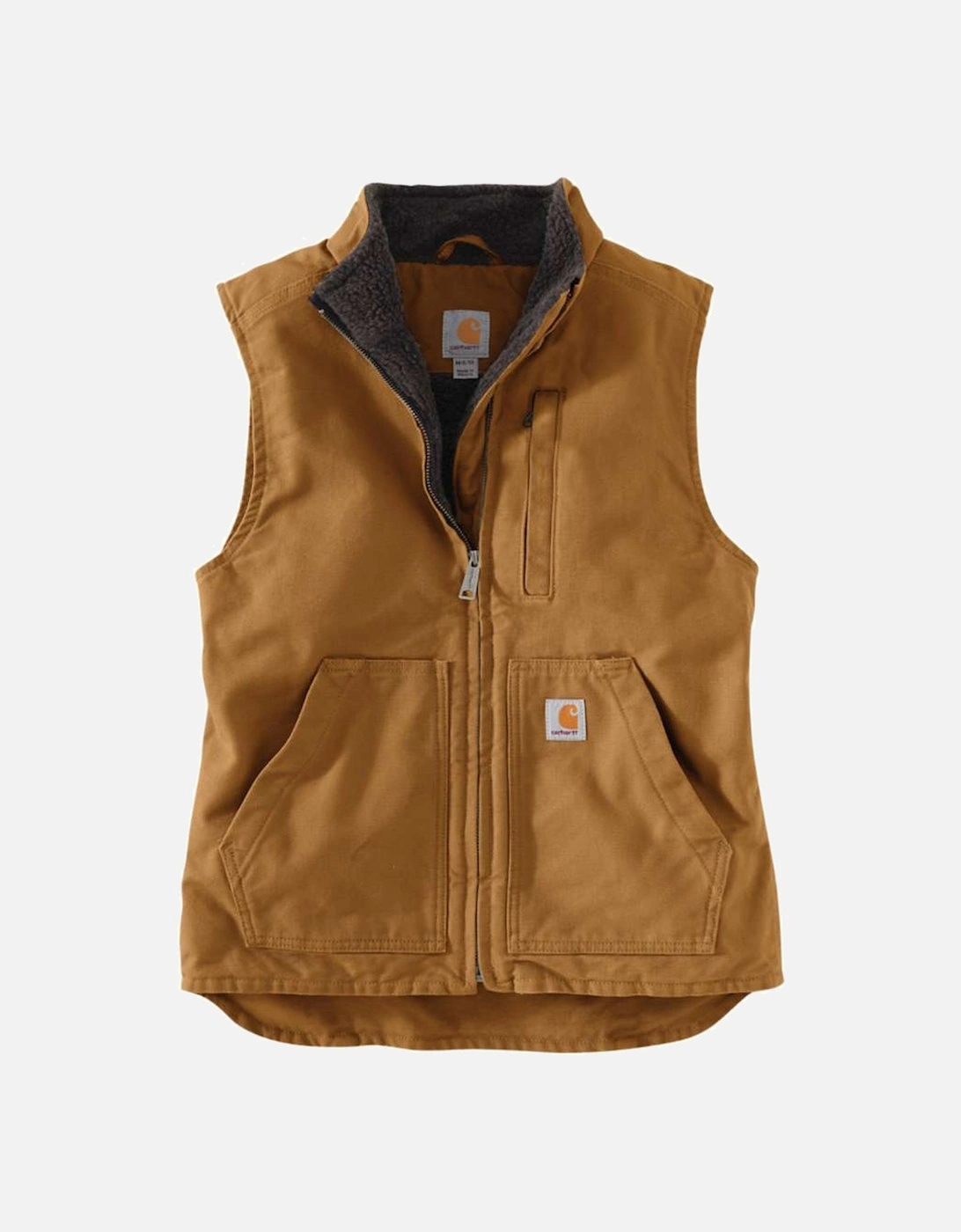 Carhartt Womens Sherpa Lined Mock Neck Soft Duck Vest, 2 of 1