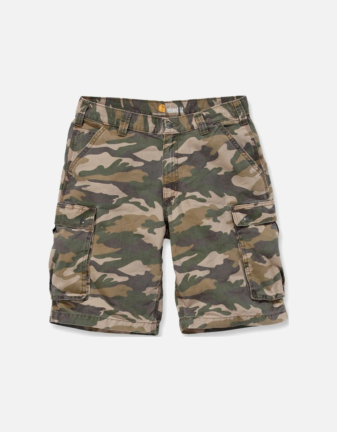 Carhartt Mens Rugged Relaxed Leg Pocket Camo Cotton Cargo Shorts, 3 of 2