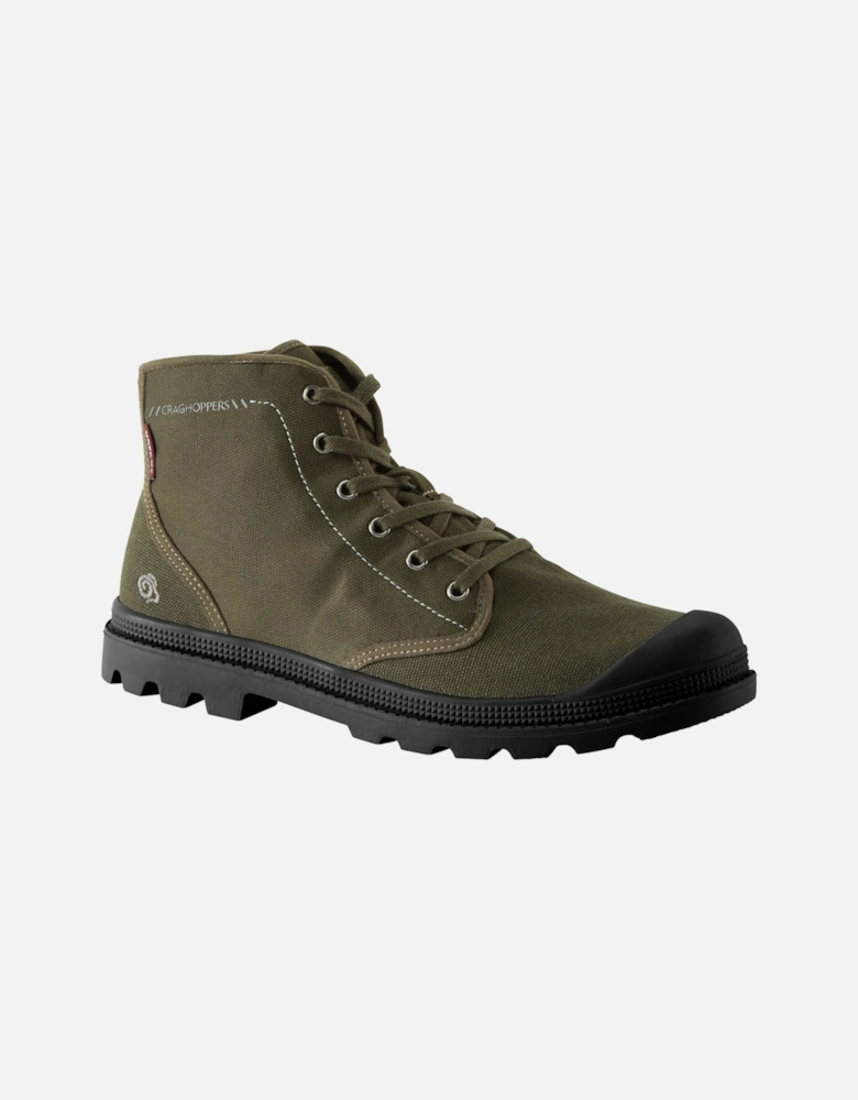 Mens Mono Lightweight Laced Canvas Ankle Boots