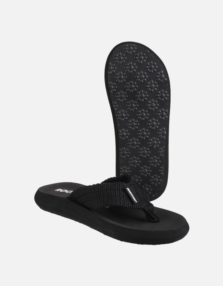 Womens Ladies Sunset Slip on Textile Flip Flop Sandals