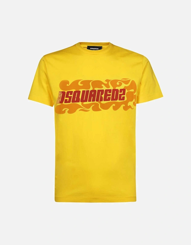 Men's Waves Logo T-Shirt Yellow