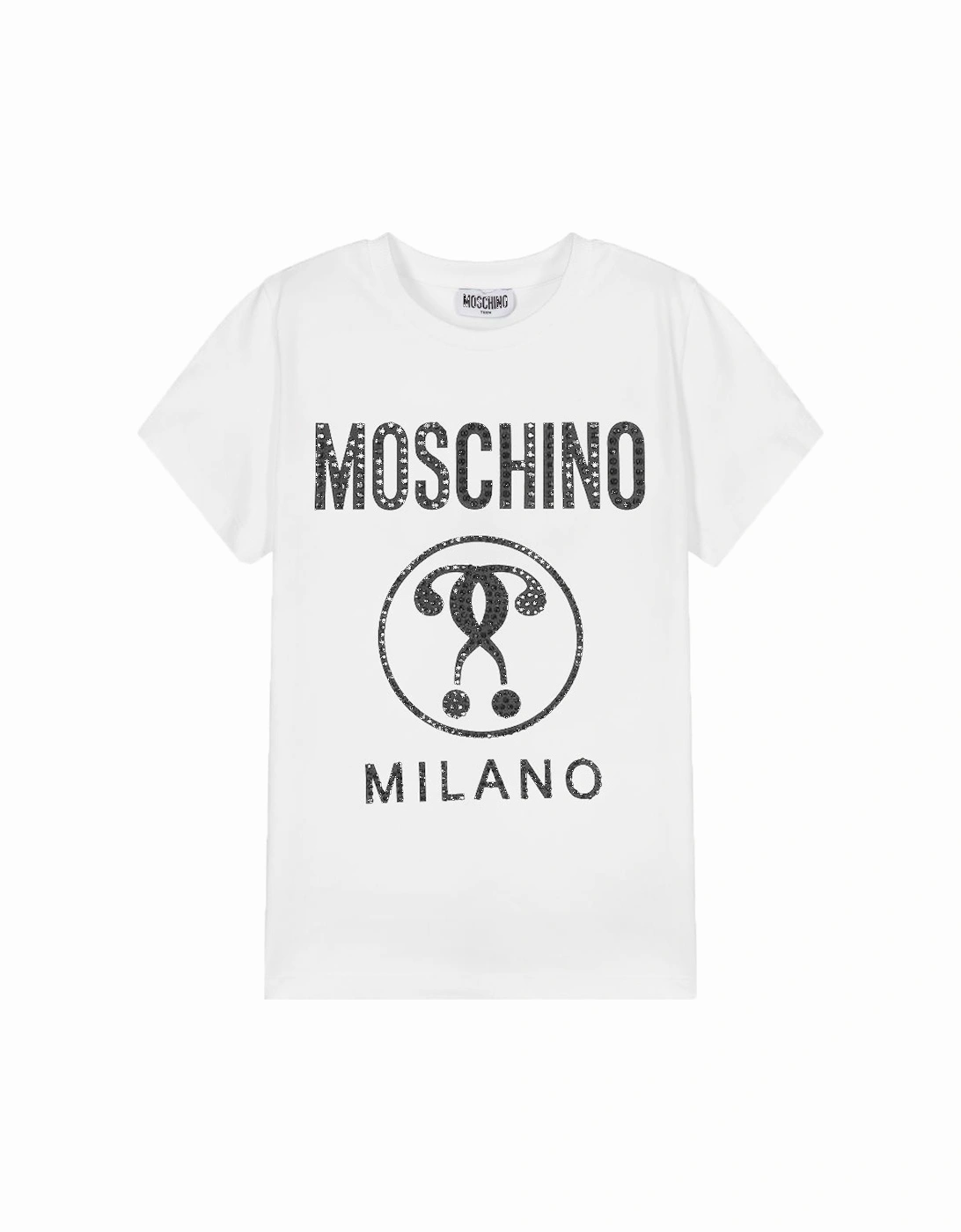 Girls Milano Diamante T-Shirt White, 3 of 2
