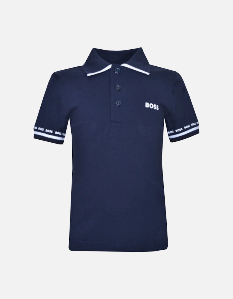 Boy's Navy Slim fit Polo Shirt