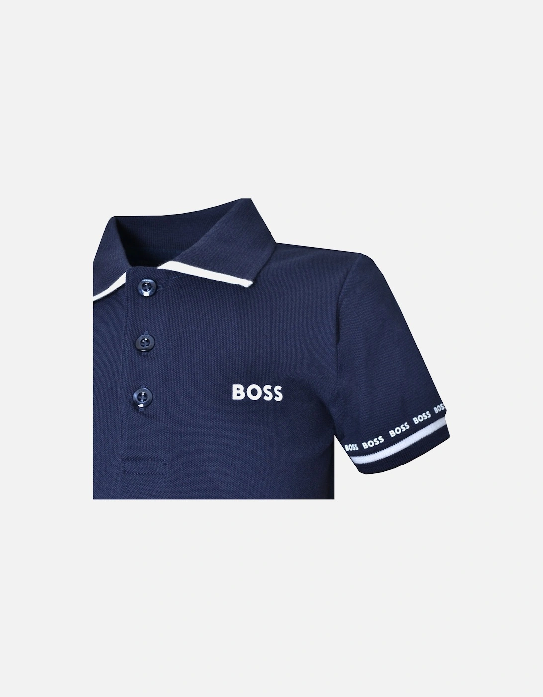 Boy's Navy Slim fit Polo Shirt