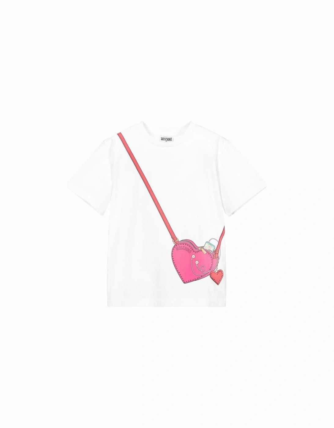 Girls Pouch T-Shirt White, 2 of 1