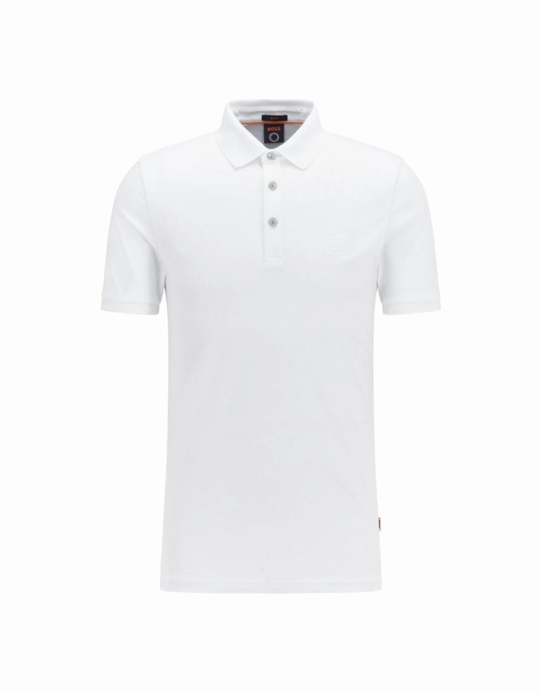 Men's Passenger Slim Fit White Polo Shirt