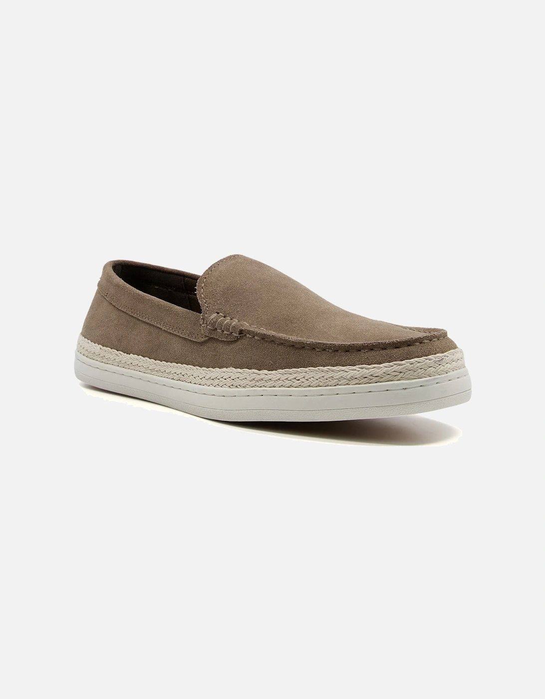 Mens Brayley - Nubuck Leather Plimsolls, 6 of 5