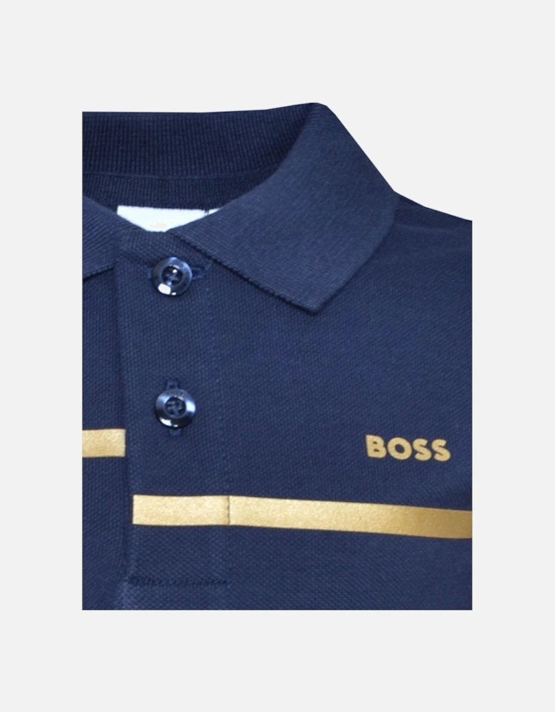 Boy's Navy/Gold Polo Shirt