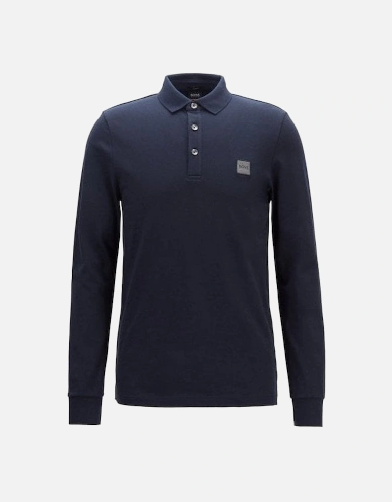 Slim Fit Navy Passerby Long Sleeved Polo Shirt