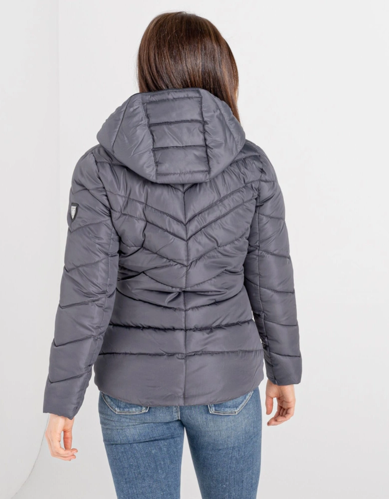 Womens Surmount Warm Hooded Padded Puffa Jacket