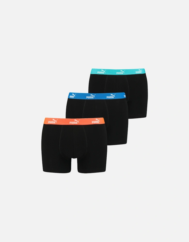 Mens Promo Solid Soft Touch Branded 3 Pack Boxer Shorts