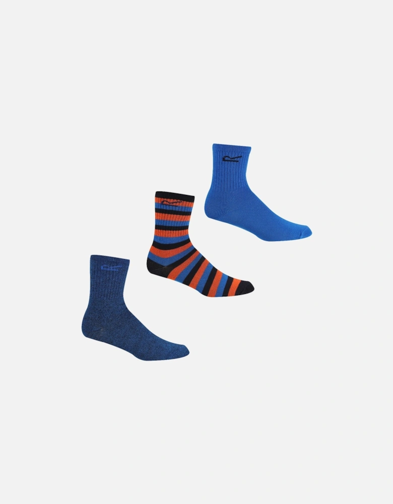 Boys 3 Pack Flat Seams Outdoor Socks