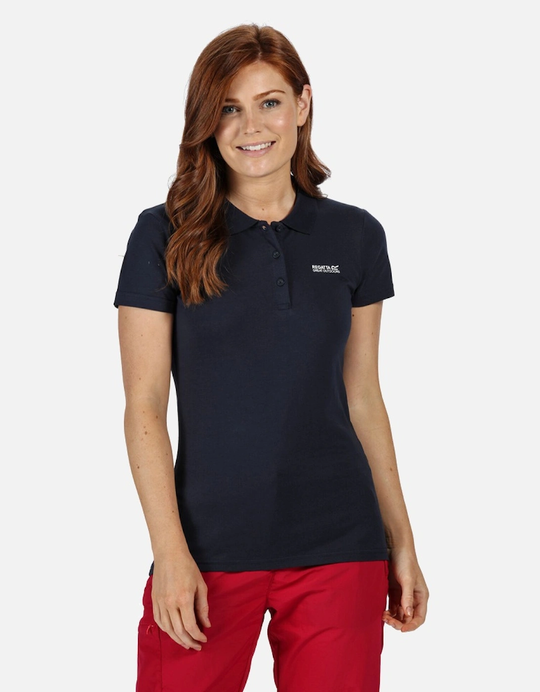 Womens Sinton Coolweave Cotton Jersey Polo Shirt, 6 of 5