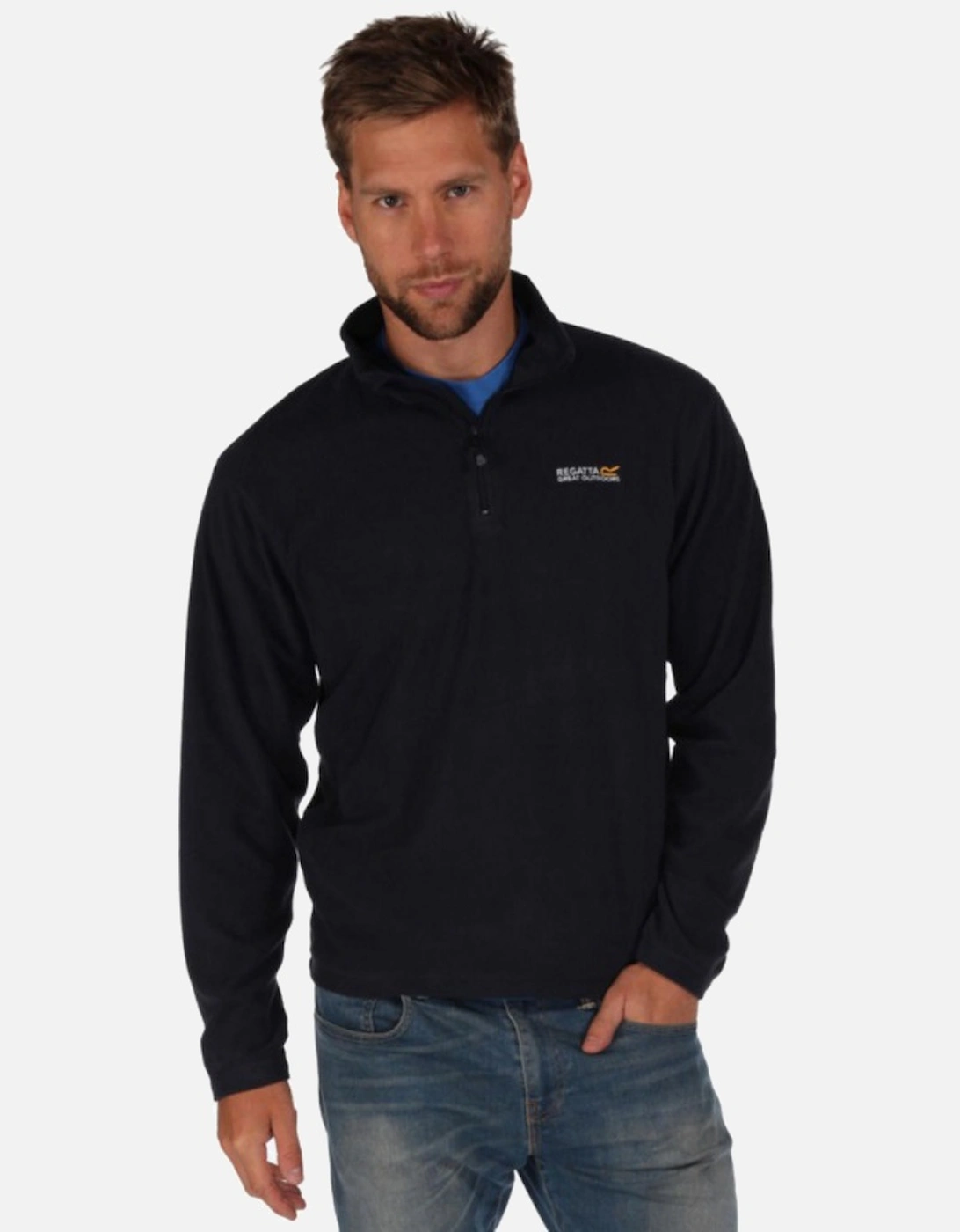 Mens Thompson Half Zip Light Thermal Fleece Jacket, 4 of 3