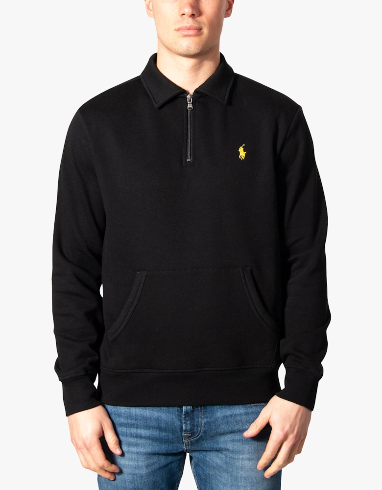 Relaxed fit collared Quarter Zip Sweatshirt