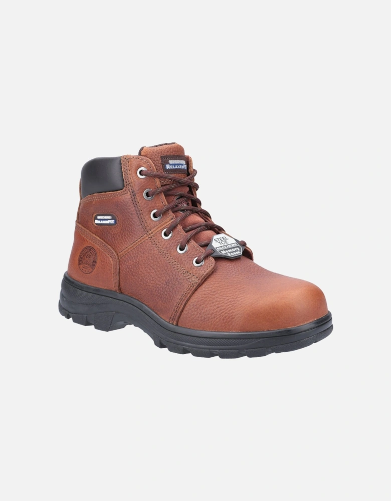 Mens Workshire Relaxed Fit Laced Safety Ankle Boots