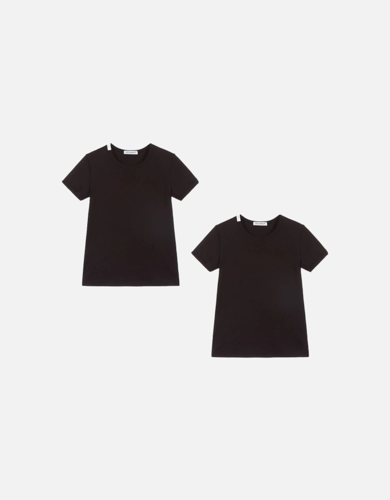 Boys Twin-Pack Cotton T-Shirt Black