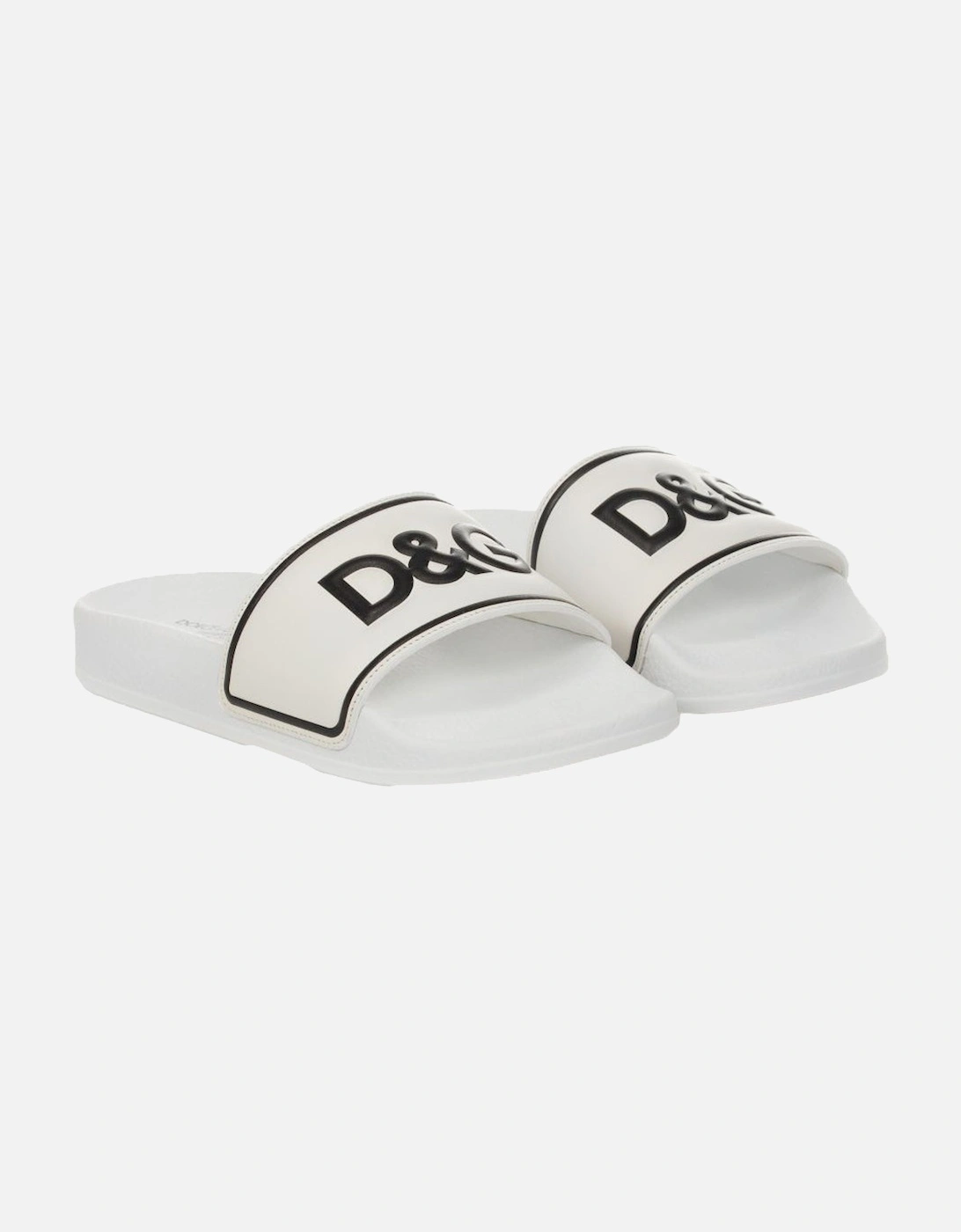 Boys Leather Sliders White, 4 of 3