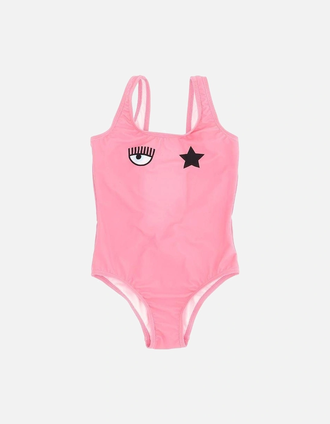 Girls Pink Logo Swimsuit, 3 of 2