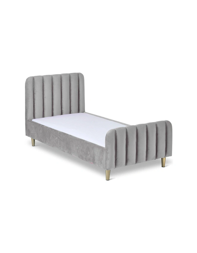 Gatsby Velvet Toddler Bed (Grey)
