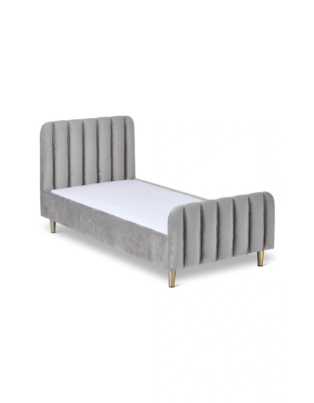 Gatsby Velvet Toddler Bed (Grey), 2 of 1