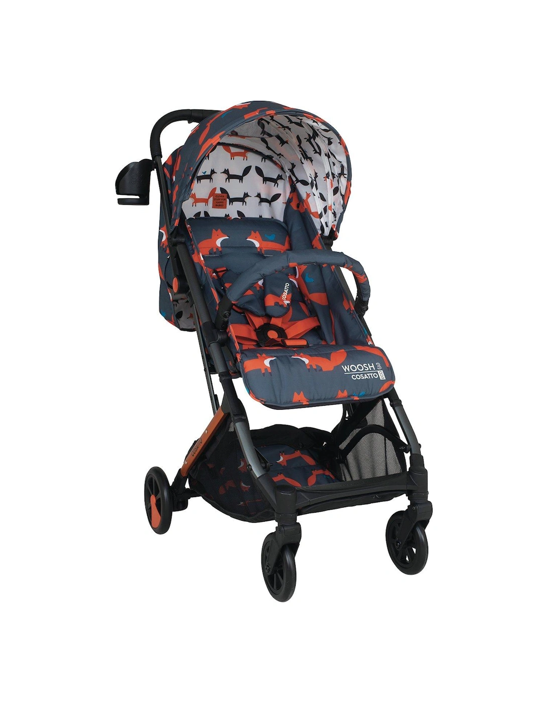 Woosh 3 Pushchair - Charcoal Mister Fox, 2 of 1