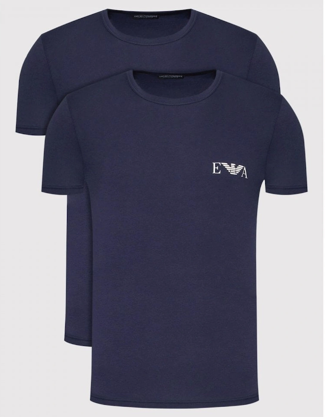 Cotton 2Pack Round Neck Navy T-Shirt, 4 of 3