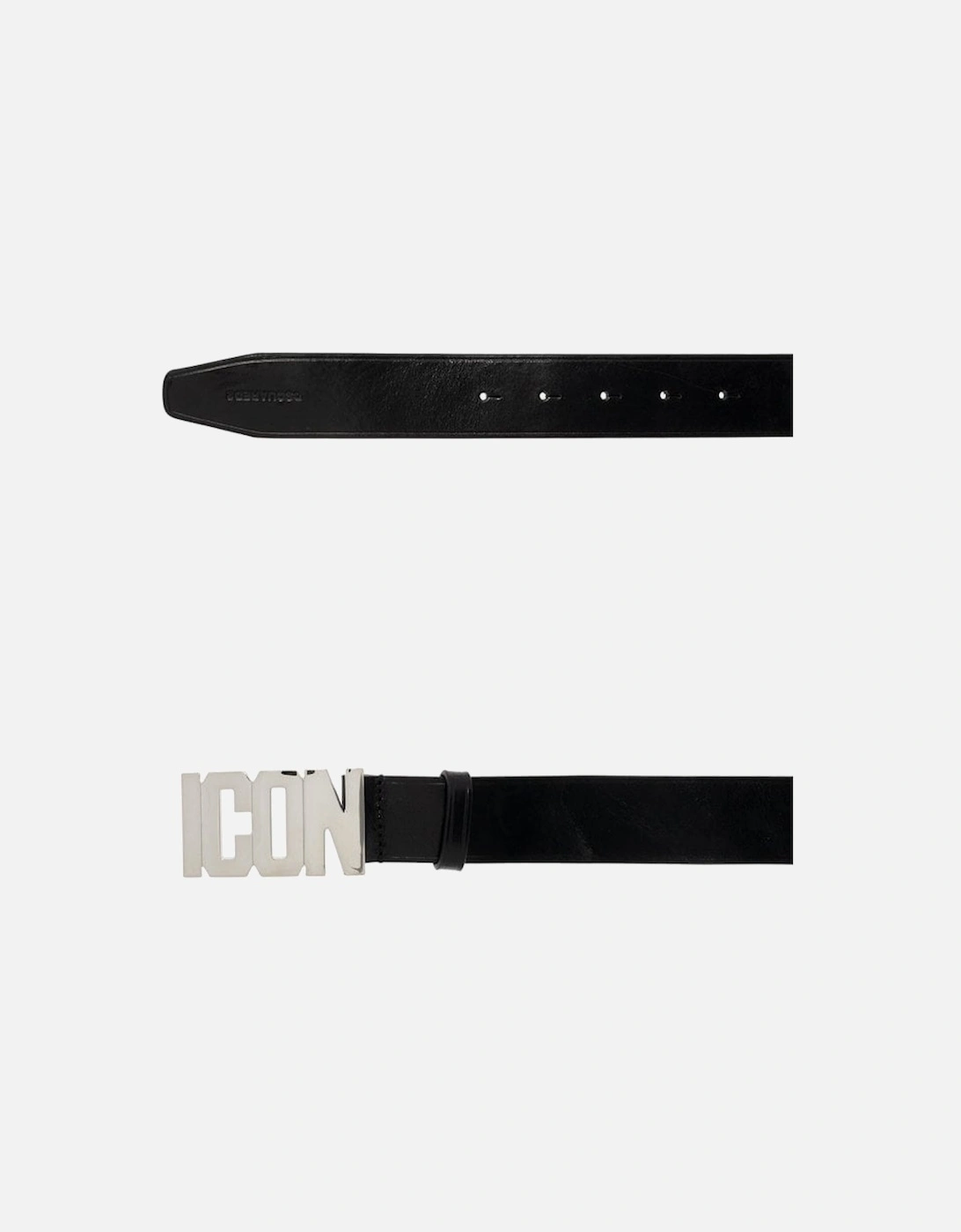 Leather ICON Buckle Black Belt