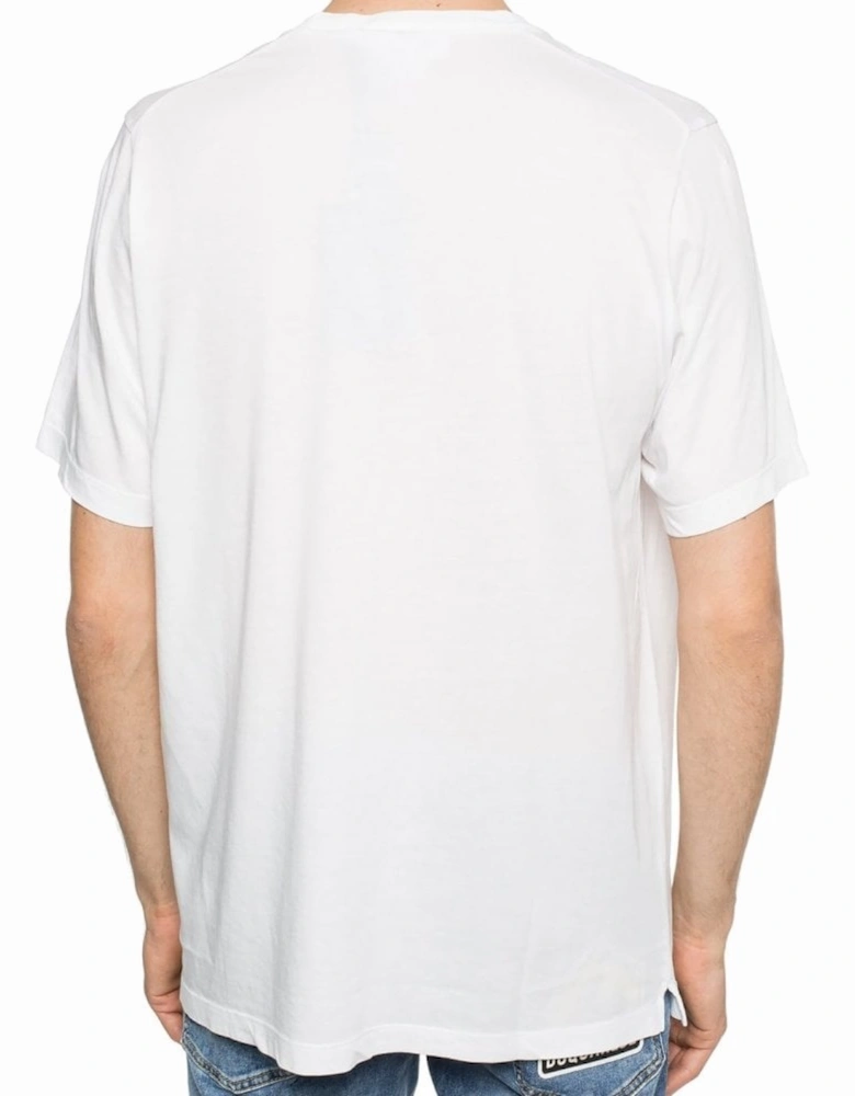 Printed Logo Oversized White T-Shirt
