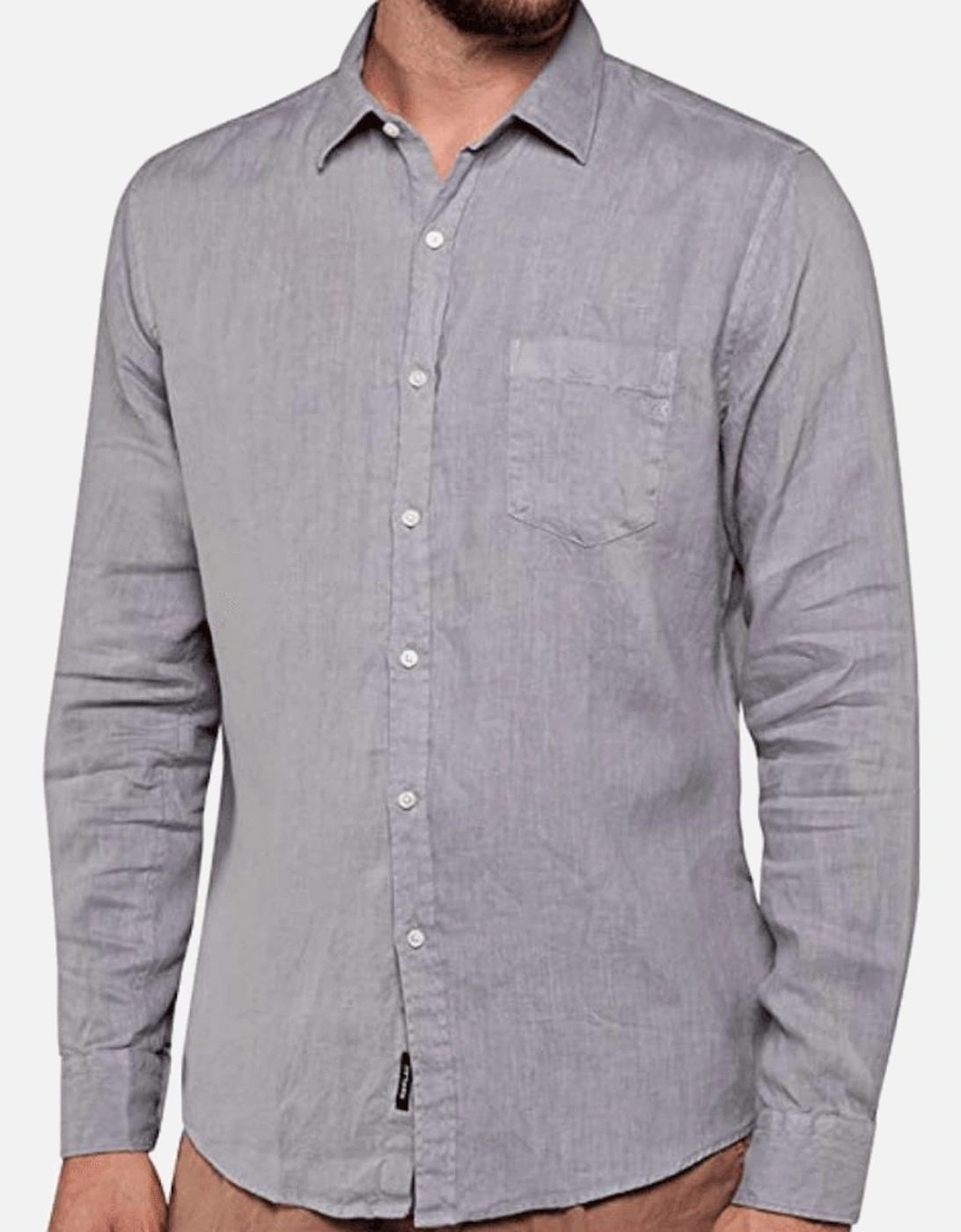 Cotton Regular Fit Grey Shirt, 4 of 3