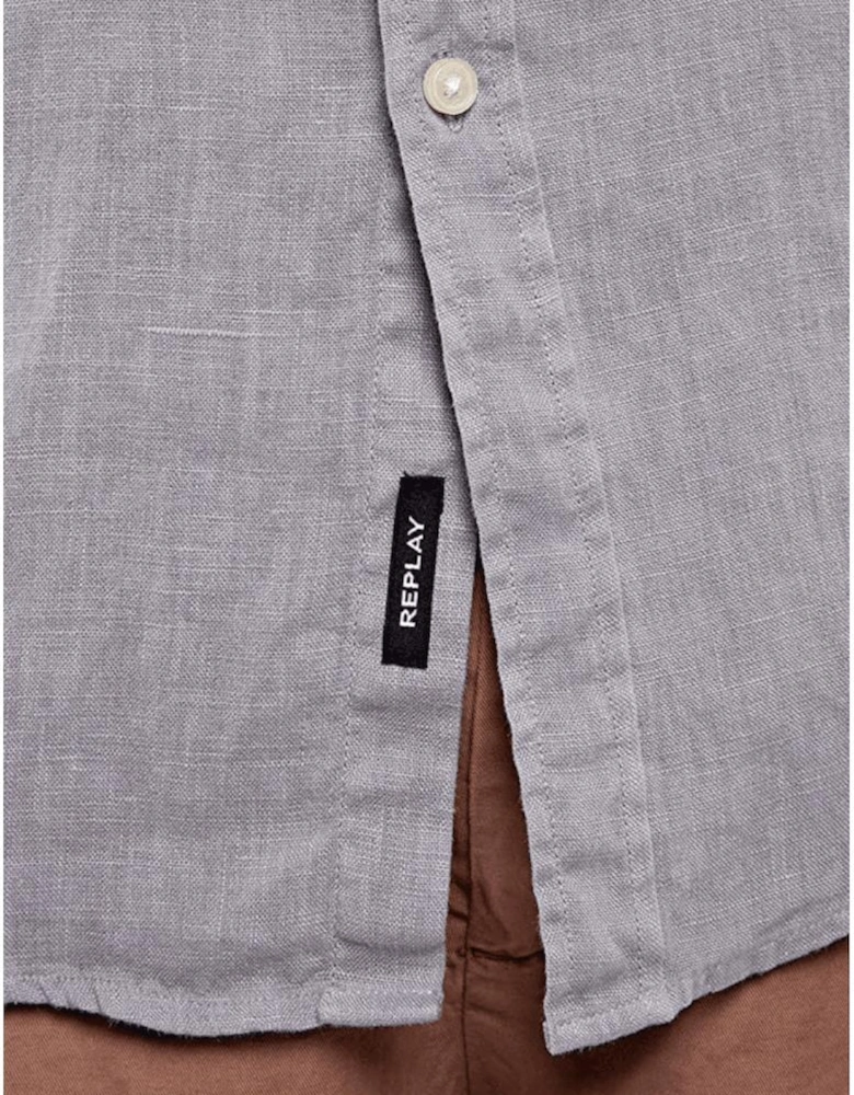 Cotton Regular Fit Grey Shirt