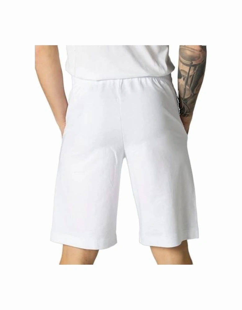 Cotton Printed Logo White Shorts