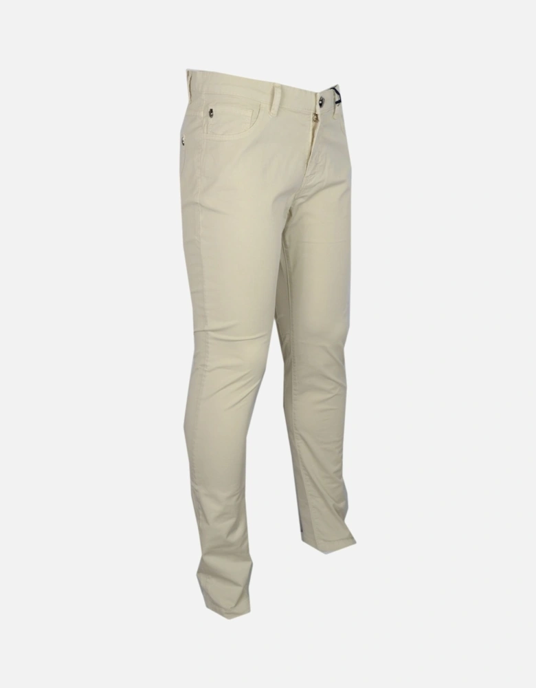 Cotton Slim Fit Beige Chino