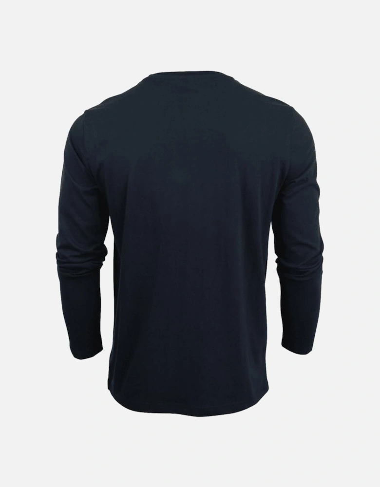 Grazie Long Sleeve Dress Blue Navy Cotton T-Shirt