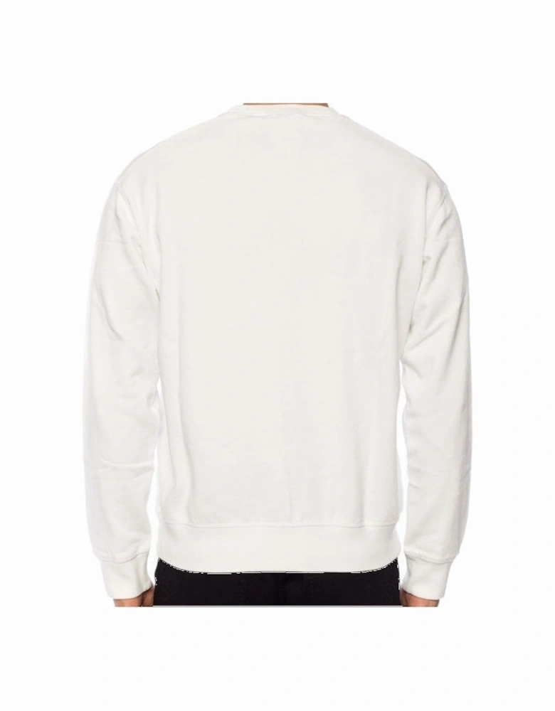 Cotton Printed Logo White Sweatshirt