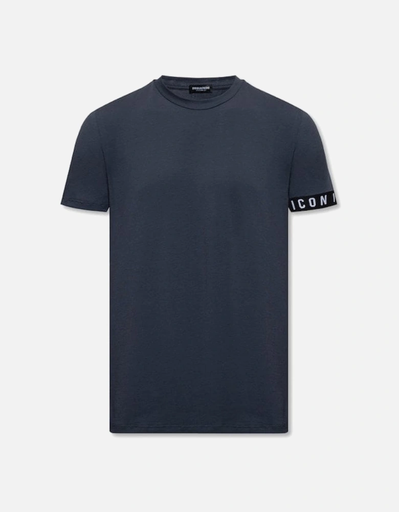 Icon Tape Logo Basic Dark Grey T-Shirt