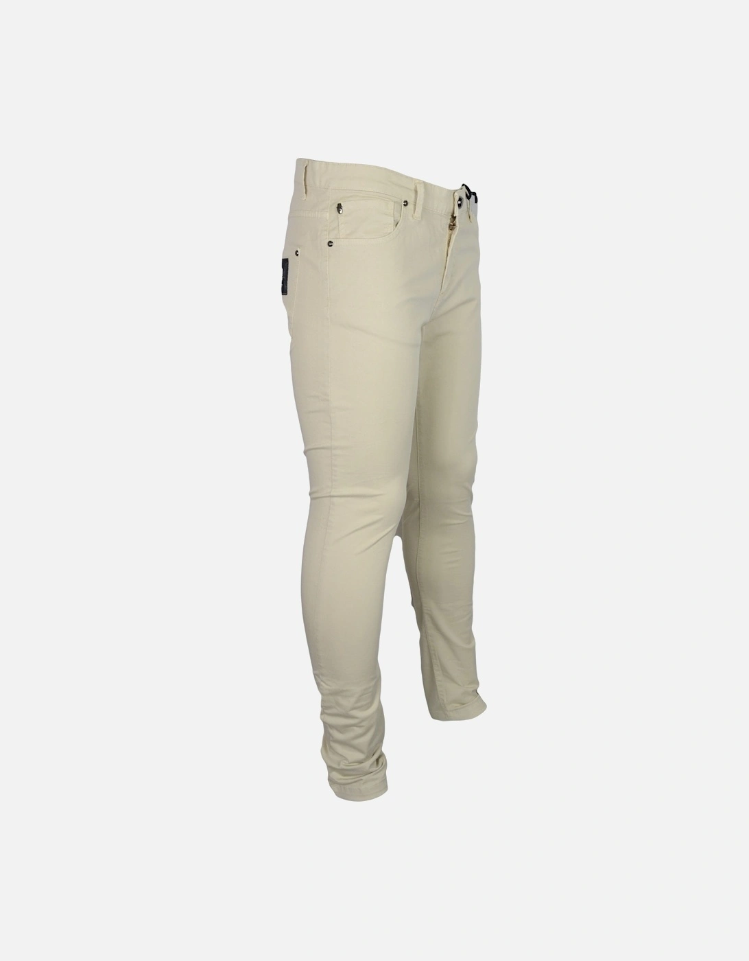 Cotton Slim Fit Beige Chino